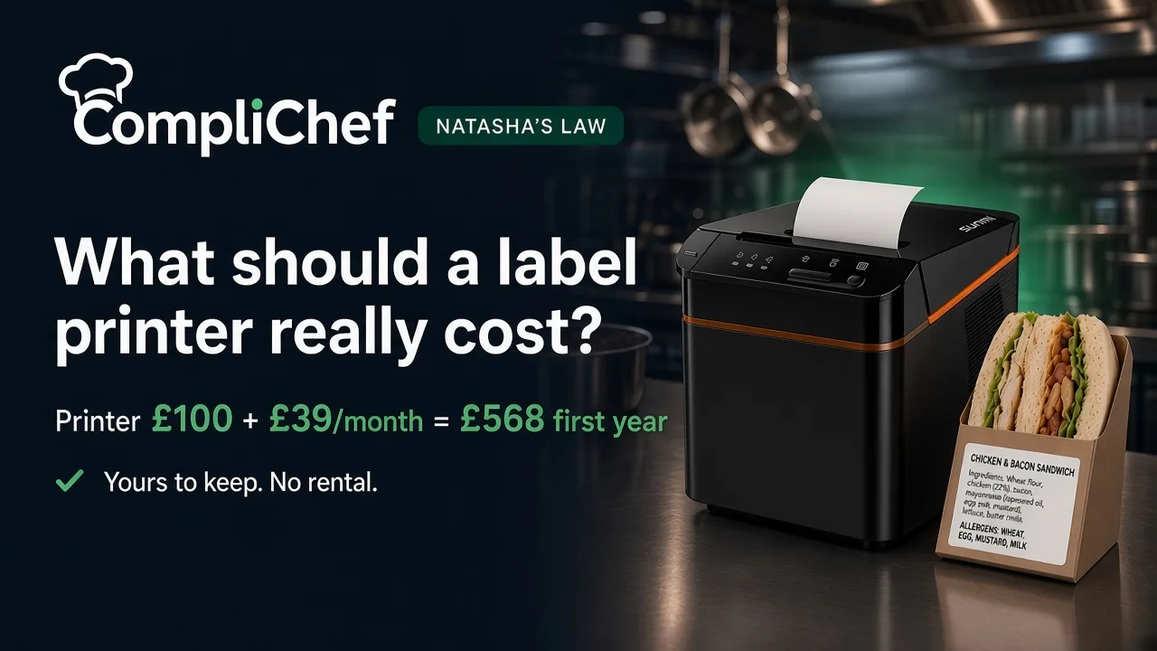 What Should a Natasha's Law Label Printer Cost?