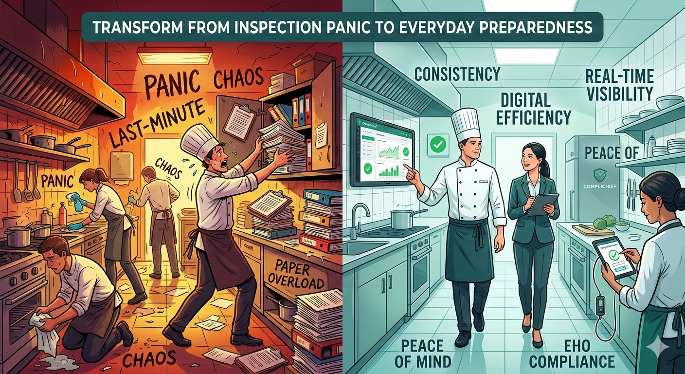 How CompliChef Makes You EHO-Ready Every Single Day — Not Just Before an Inspection