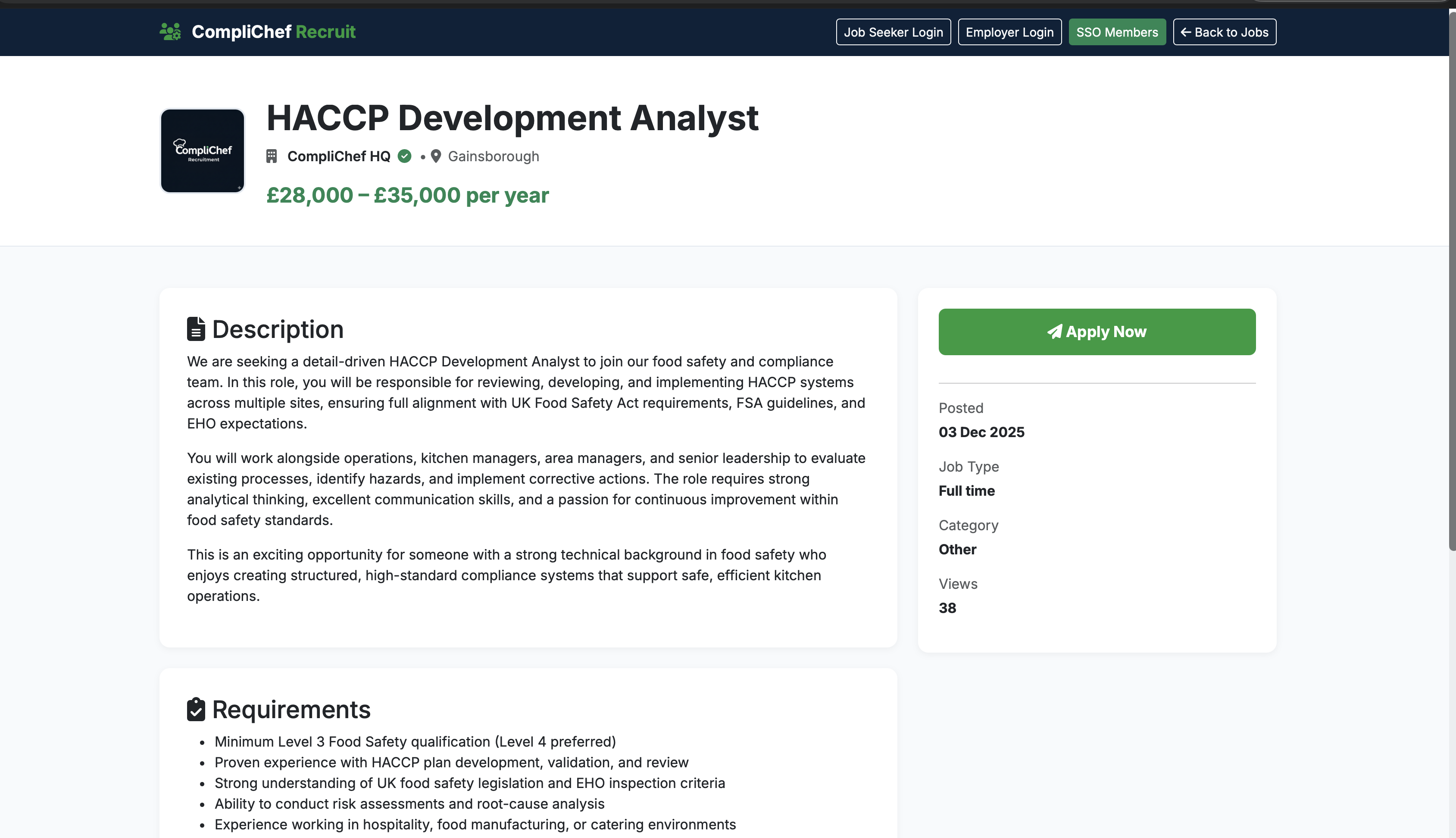 RecruitPortal Job Listing