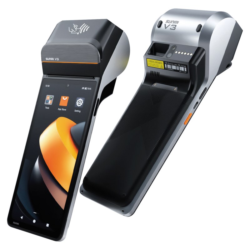 Sunmi V3 handheld with built-in label printer